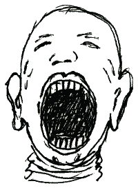 Drawing of scream.