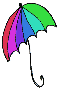 Drawing of umbrella.