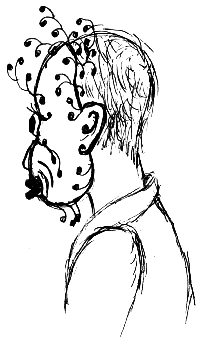 Character wearing a mask.