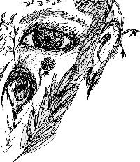 Drawing of a face.